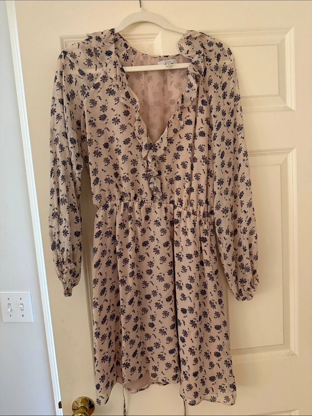 Joie Mini Dress with Navy Floral Print